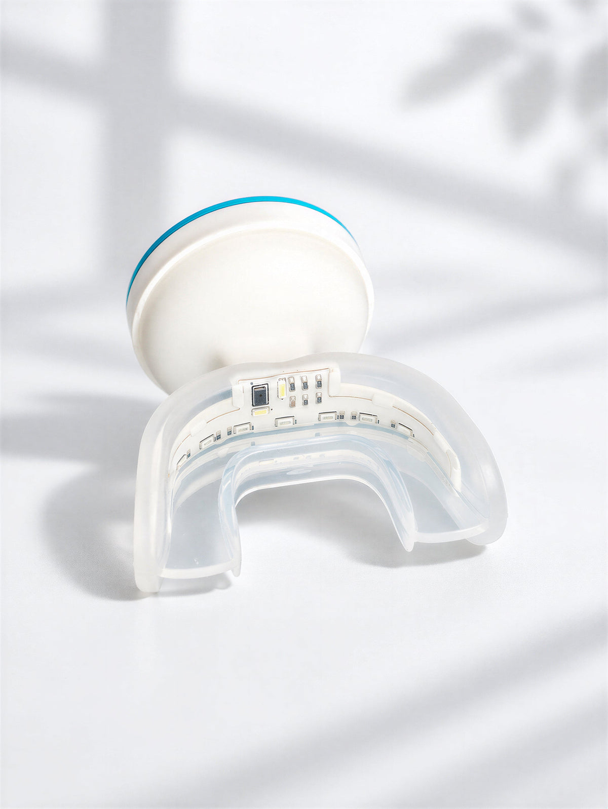 Close view of the Bright Lab LED mouthpiece showing the light array