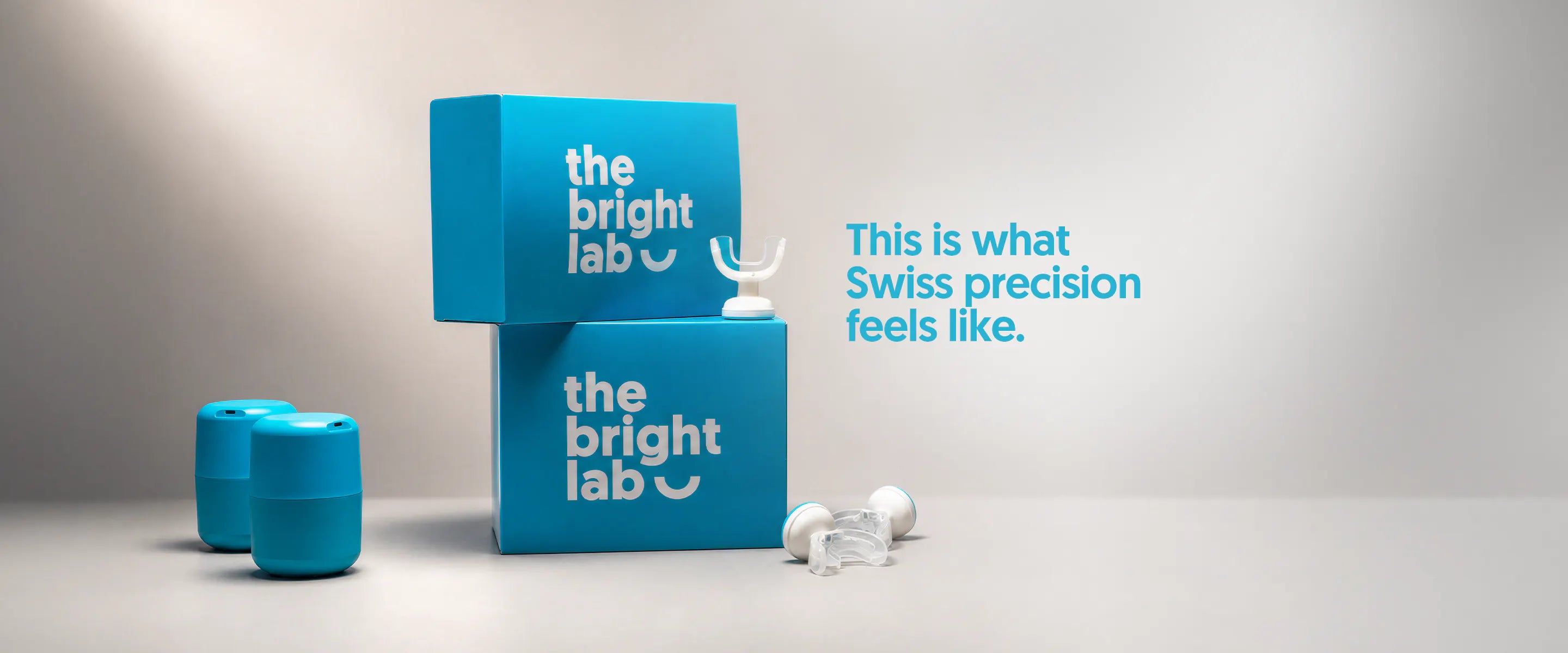 The Bright Lab boxes, charging cases and mouthpieces: this is what Swiss precision feels like